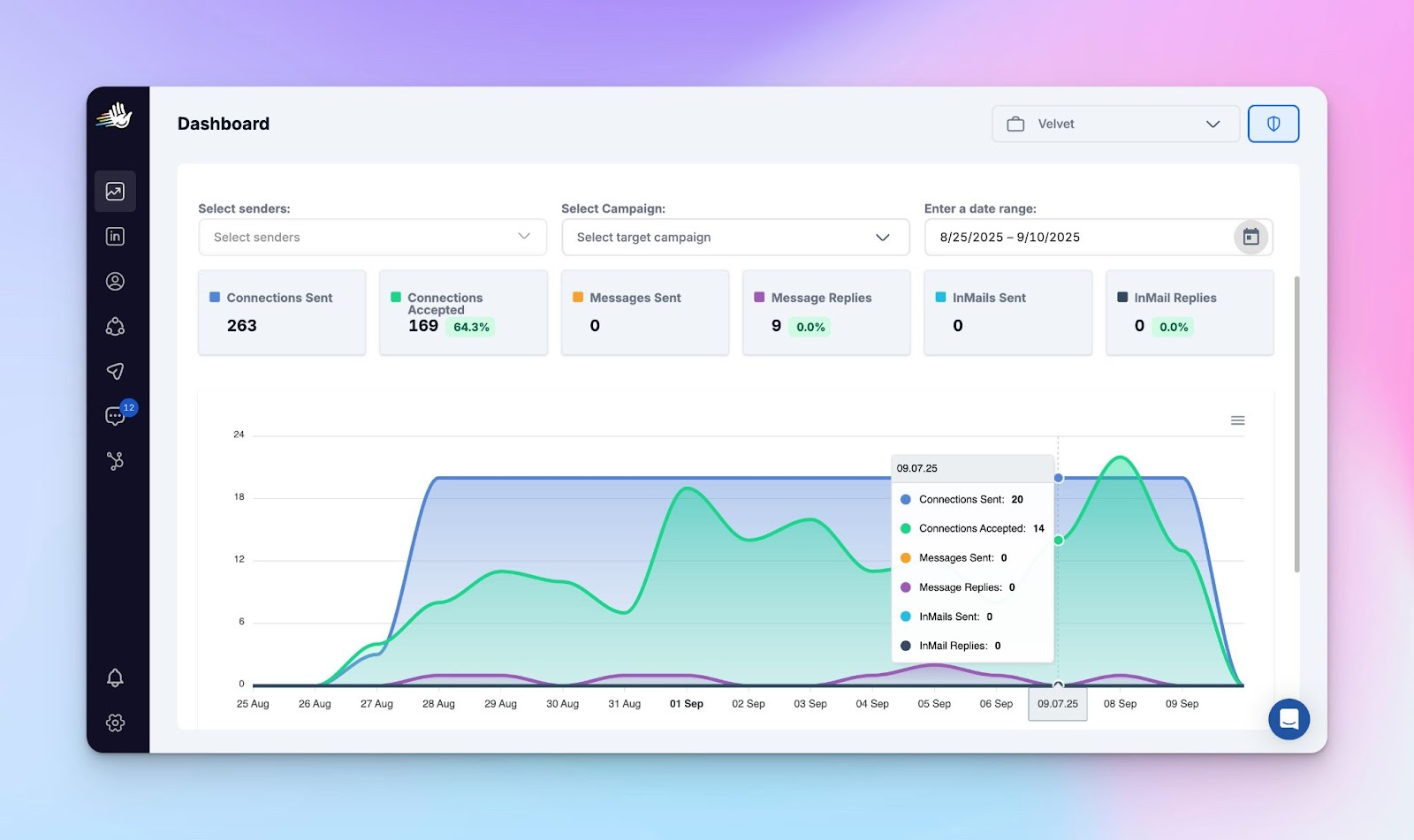 Heyreach app interface
