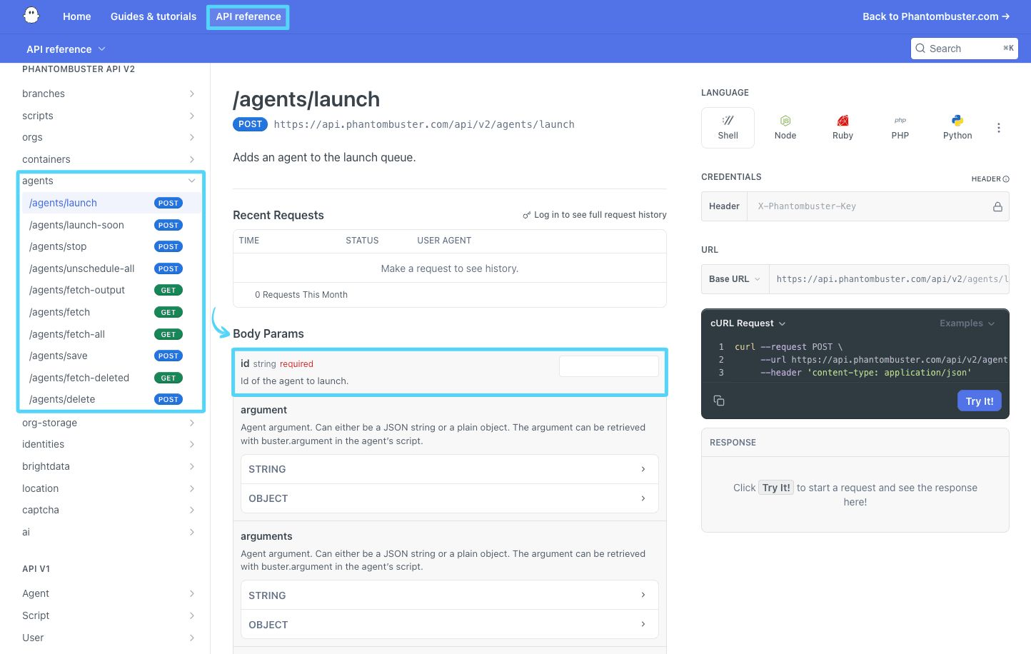 Phantombuster app interface